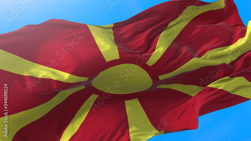 Canvas Print 3d flag waving background