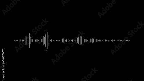 Audio wave spectrum. Music sound waves. photo