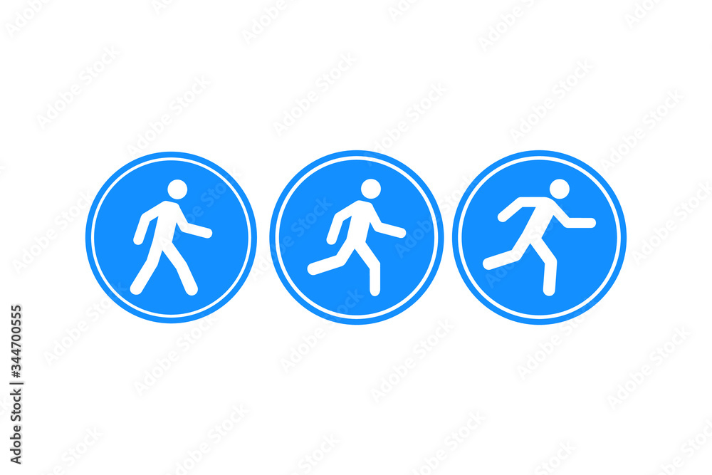 silhouettes of run people icon silhouettes of run people icon