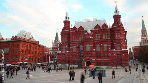 Red Square (Krasnaya ploshchad) in Moscow - Establisher TimeLapse 4K photo