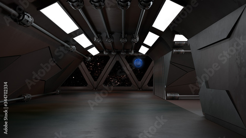 Fototapeta Naklejka Na Ścianę i Meble -  Space environment, ready for comp of your characters.3D rendering