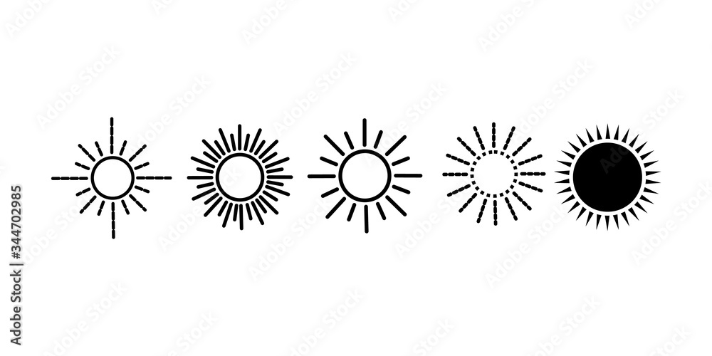 Fototapeta premium set of sun icons