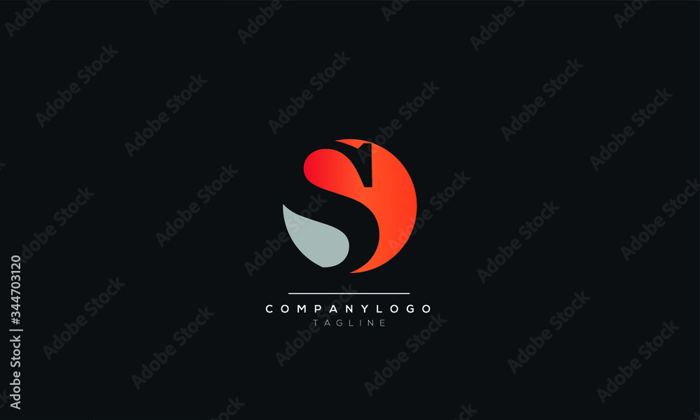 Letter S Logo Design Icon Vector Symbol - obrazy, fototapety, plakaty 