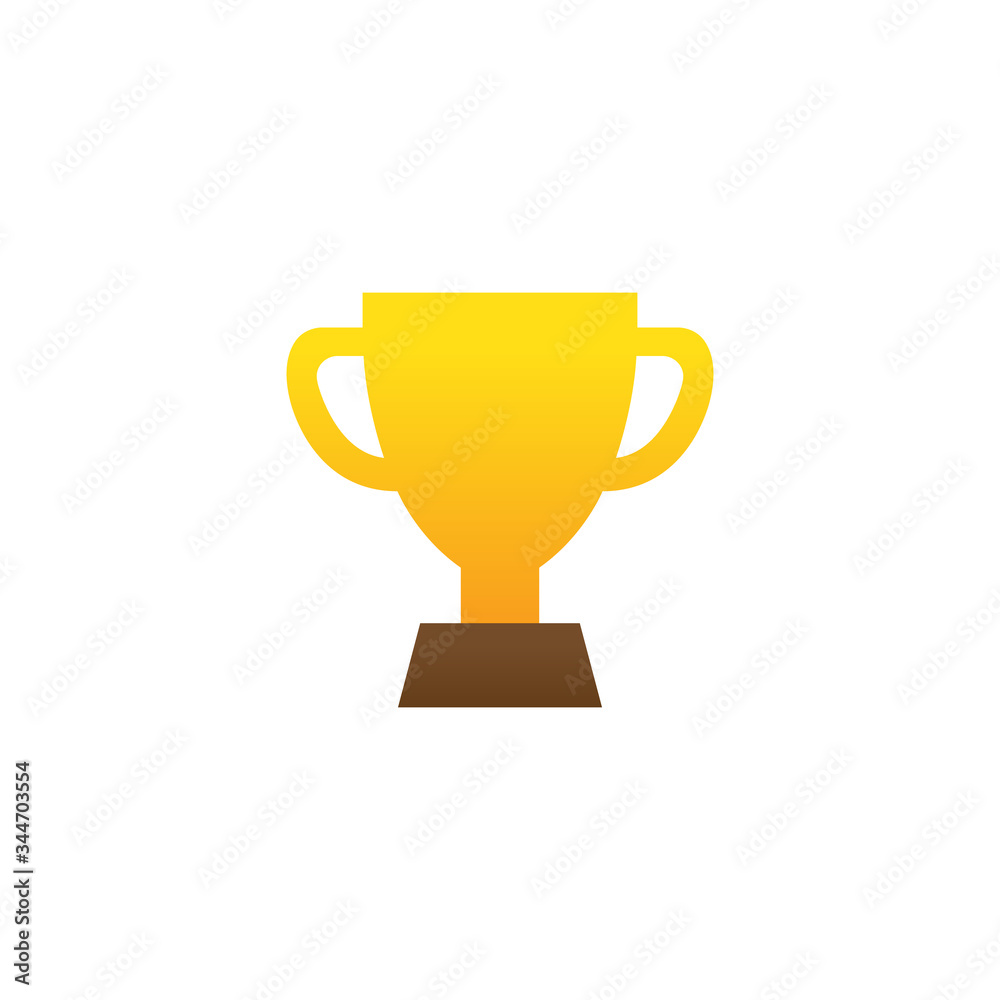 Trophy logo icon vector illustration.