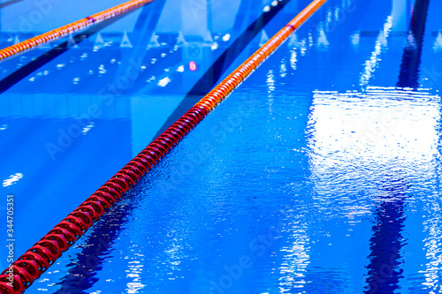 Empty Olympic swimming pool