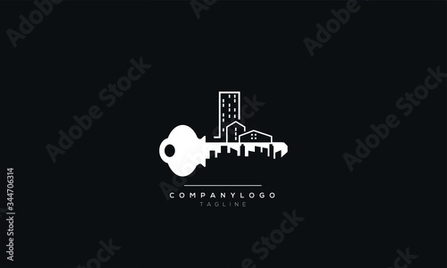 Ab abstract real estate house home logo design