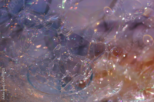 close up of sparkly bubble structures
