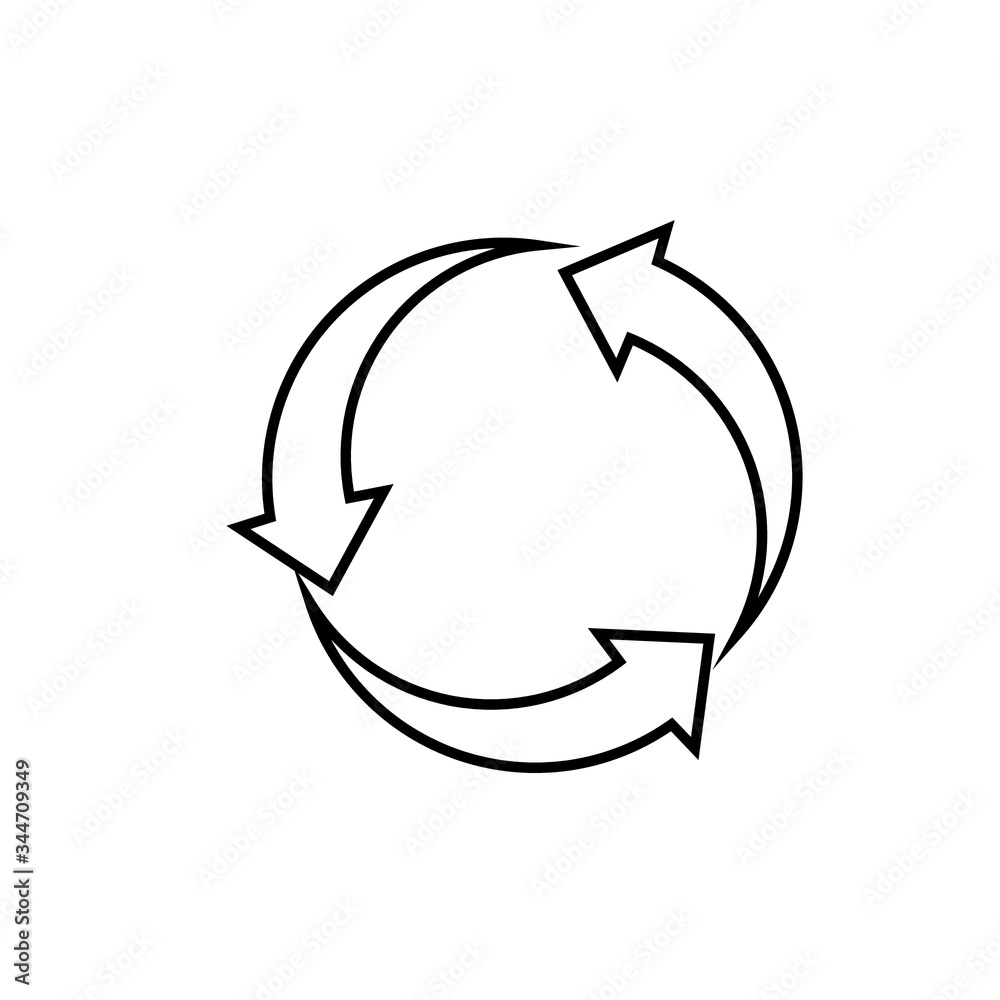 recycling symbol on white background recycling symbol on white background