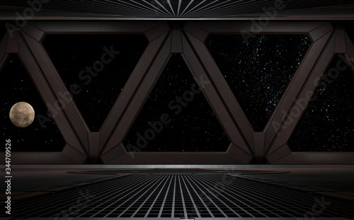 Space environment, ready for comp of your characters.3D rendering