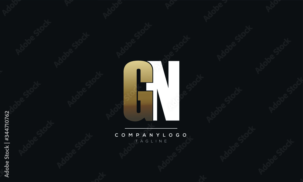 GN Letter Logo Design Icon Vector Symbol
