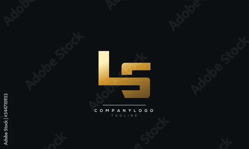 LS Letter Logo Design Icon Vector Symbol