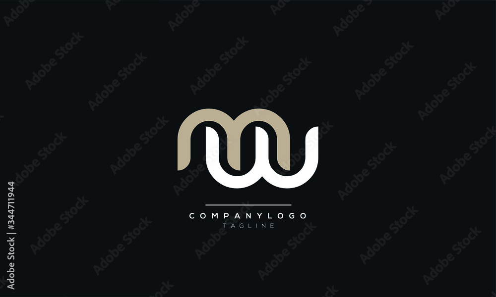 MW Letter Logo Design Icon Vector Symbol MW Letter Logo Design Icon Vector Symbol