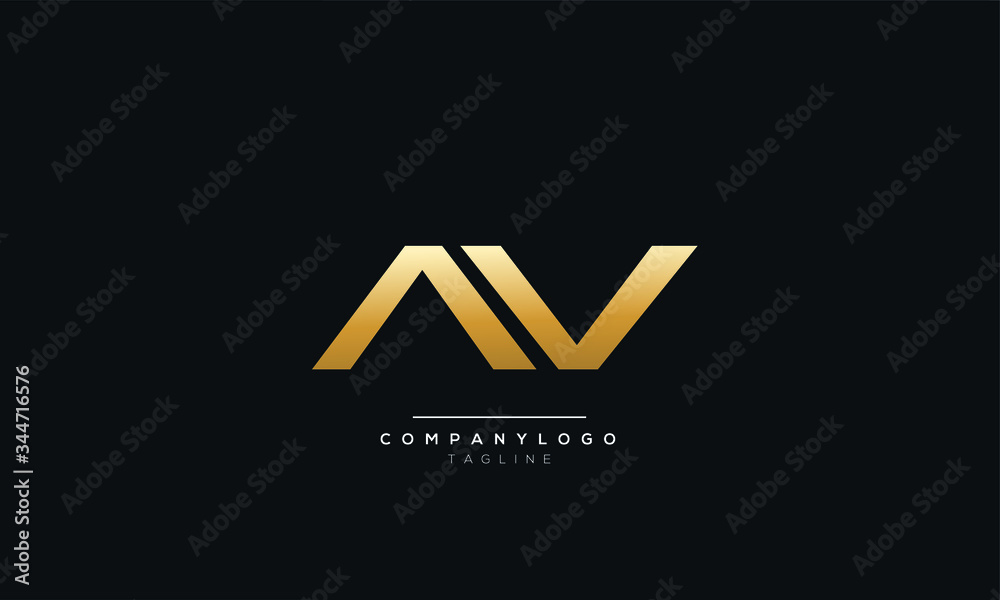 AV Letter Logo Design Icon Vector Symbol AV Letter Logo Design Icon Vector Symbol