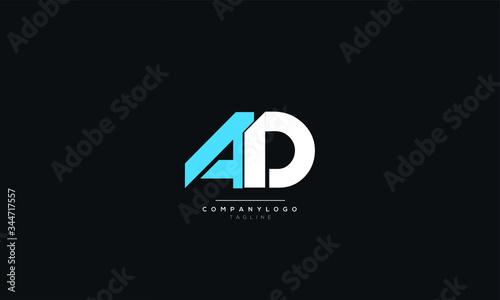 Letter AD DA A D Logo Design Icon Vector Symbol