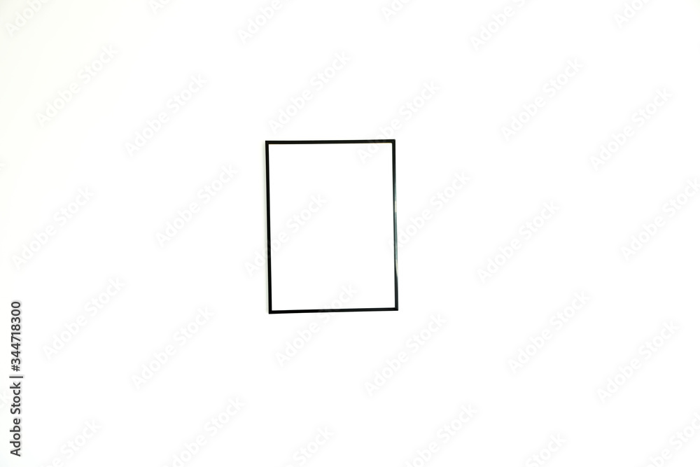 An empty picture frame with white space isolated on a white background. An empty picture frame with white space isolated on a white background.