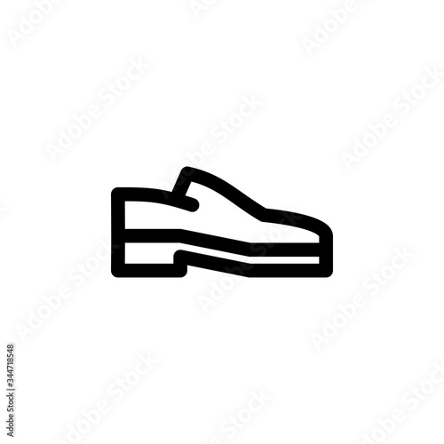 Formal Shoes Outline Icon Logo Vector Illustration

