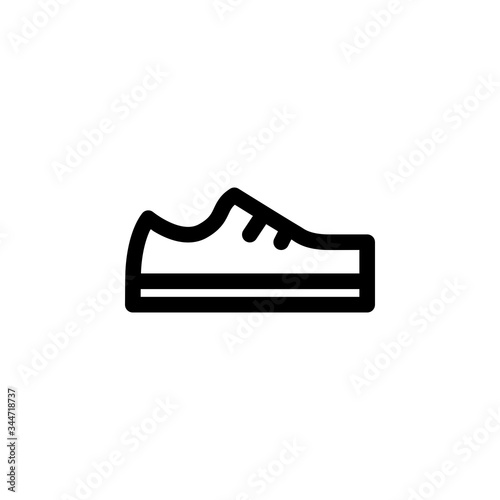 Casual Shoes Outline Icon Logo Vector Illustration 