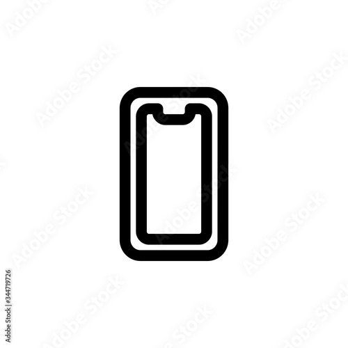 Phone Technology Outline Icon Logo Vector Illustration
