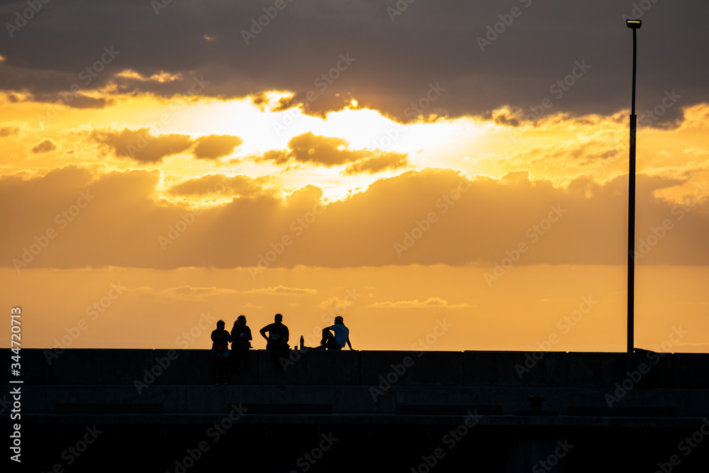 sunset at the beach