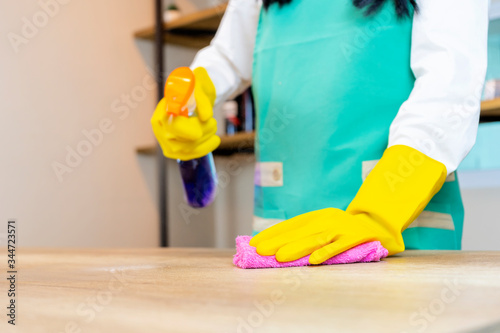 Maid service cleaning concept
