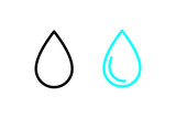 water drop icon symbol Flat vector illustration for graphic and web design.