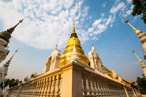 Wat Suan Dok or Buppharam Temple in Chiang Mai Province photo