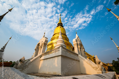 Wat Suan Dok or Buppharam Temple in Chiang Mai Province photo