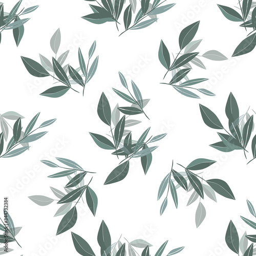 Seamless vector plant pattern. Design for fabric and paper