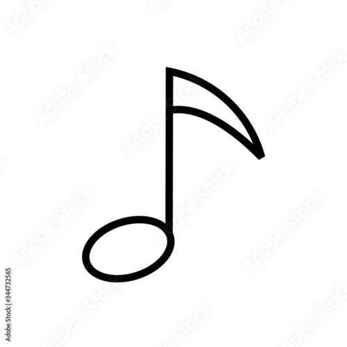 music note Icon symbol Flat vector illustration for graphic and web design.