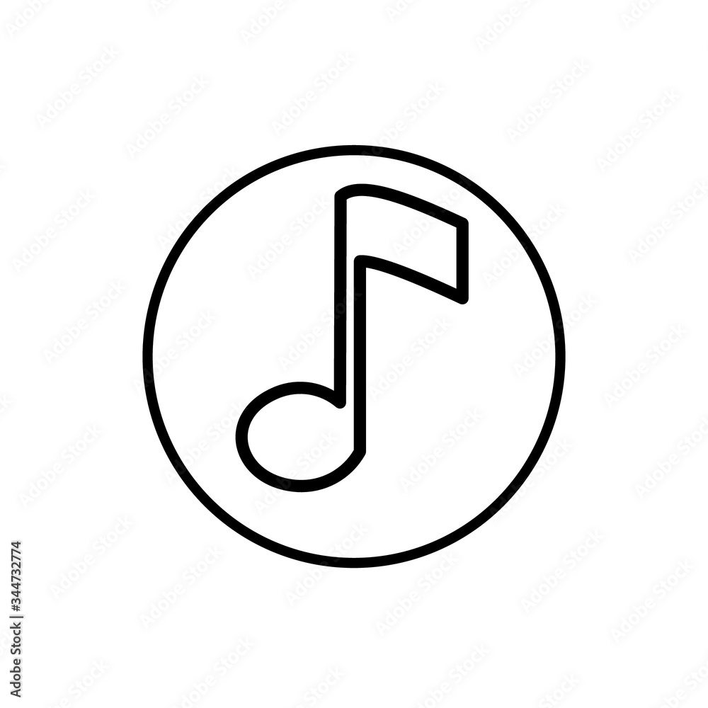 music note Icon symbol Flat vector illustration for graphic and web design. music note Icon symbol Flat vector illustration for graphic and web design.
