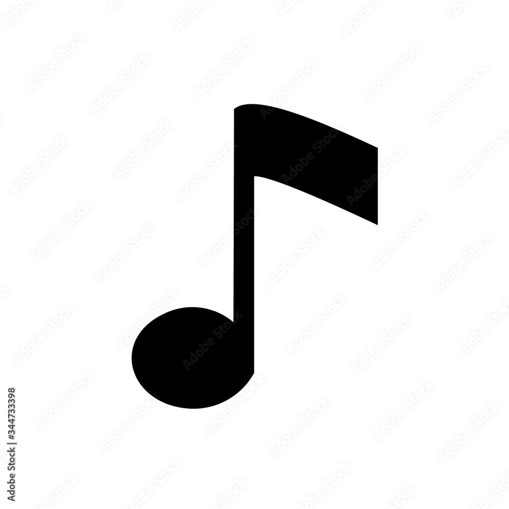 music note Icon symbol Flat vector illustration for graphic and web design. music note Icon symbol Flat vector illustration for graphic and web design.