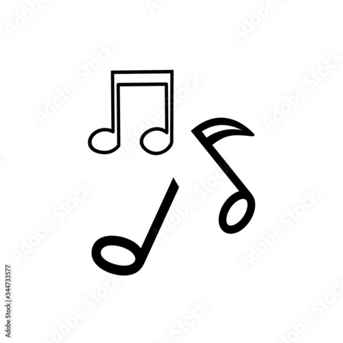 music note Icon symbol Flat vector illustration for graphic and web design.