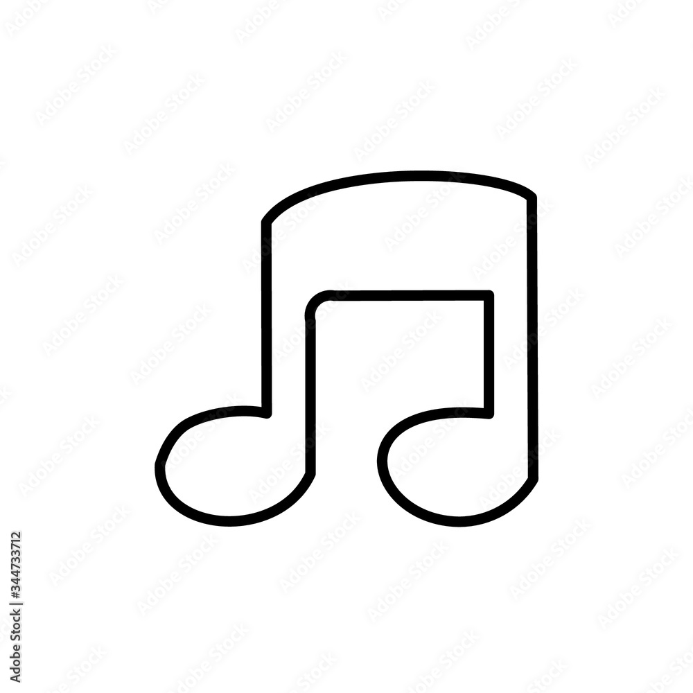 music note Icon symbol Flat vector illustration for graphic and web design. music note Icon symbol Flat vector illustration for graphic and web design.