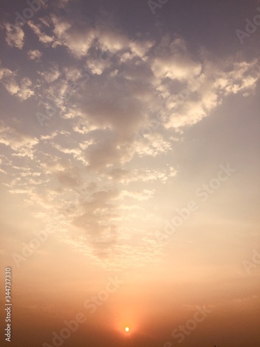 A BEAUTIFUL EVENING SKY WITH BRIGHT AND CHARMING CLOUDS IN THE SKY