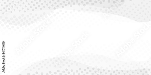 White Light vector background, halftone style, banner. Wavy shapes,