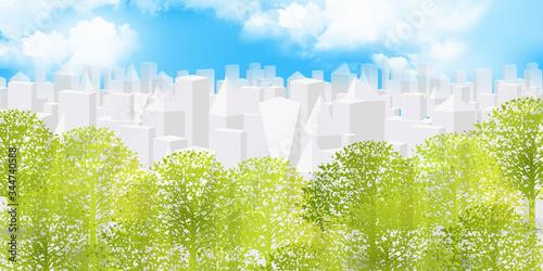 ビル　立体　建物　背景