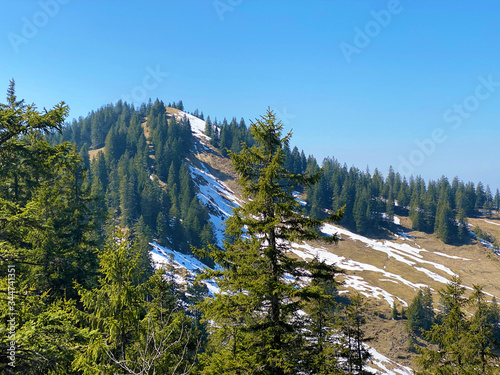 Alpine mountain hill Ochs over the Eigental valley, Eigenthal - Canton of Lucerne, Switzerland (Kanton Luzern, Schweiz) photo