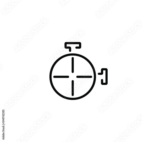 Gun scope thin icon in trendy flat style isolated on white background. Symbol for your web site design, logo, app, UI. Vector illustration, EPS