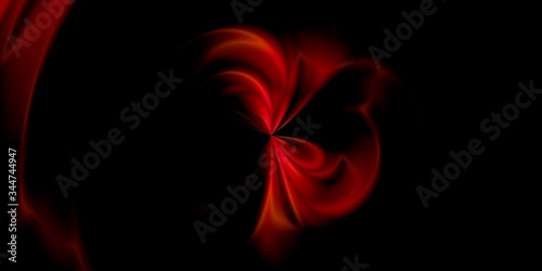 Beauty red and black surrel floral background for presentation, fractal beauty artistic futuristic cover design