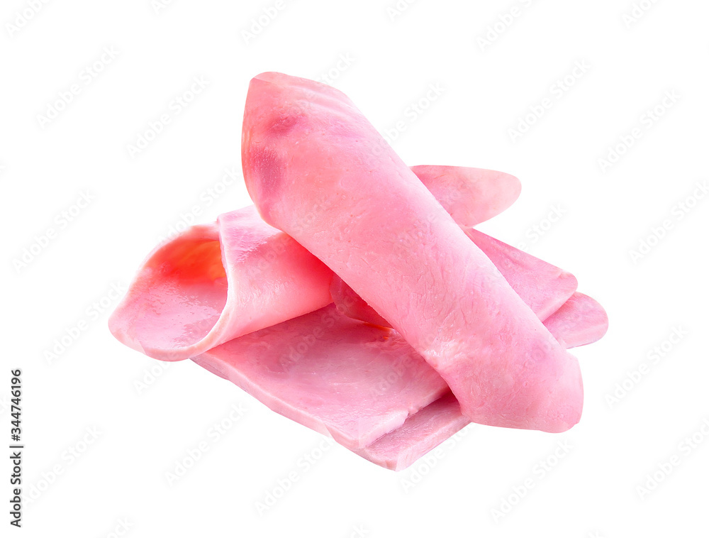 Ham isolated on a white background Ham isolated on a white background