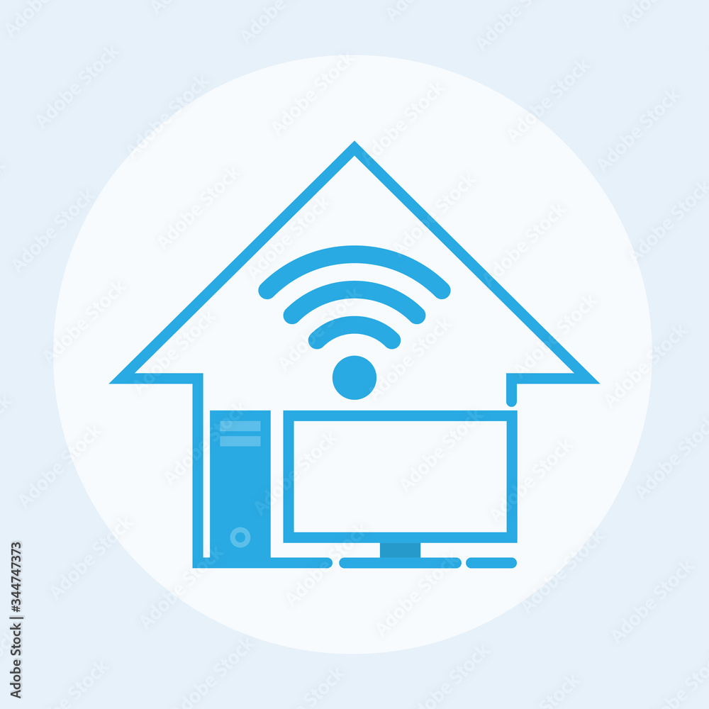 Work form home icon vector design isolated from background. Work form home icon vector design isolated from background.