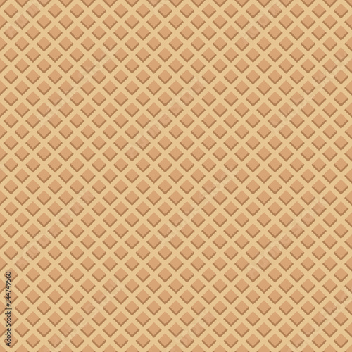 Waffle Cone Seamless Pattern - Fun ice cream theme repeating pattern design