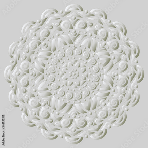 Mandala pattern white gradient good mood