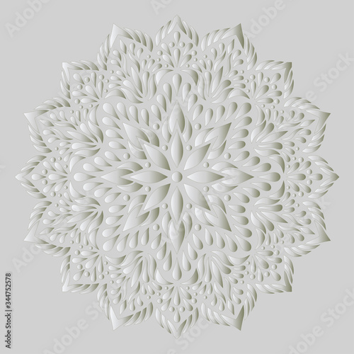Mandala pattern white gradient good mood