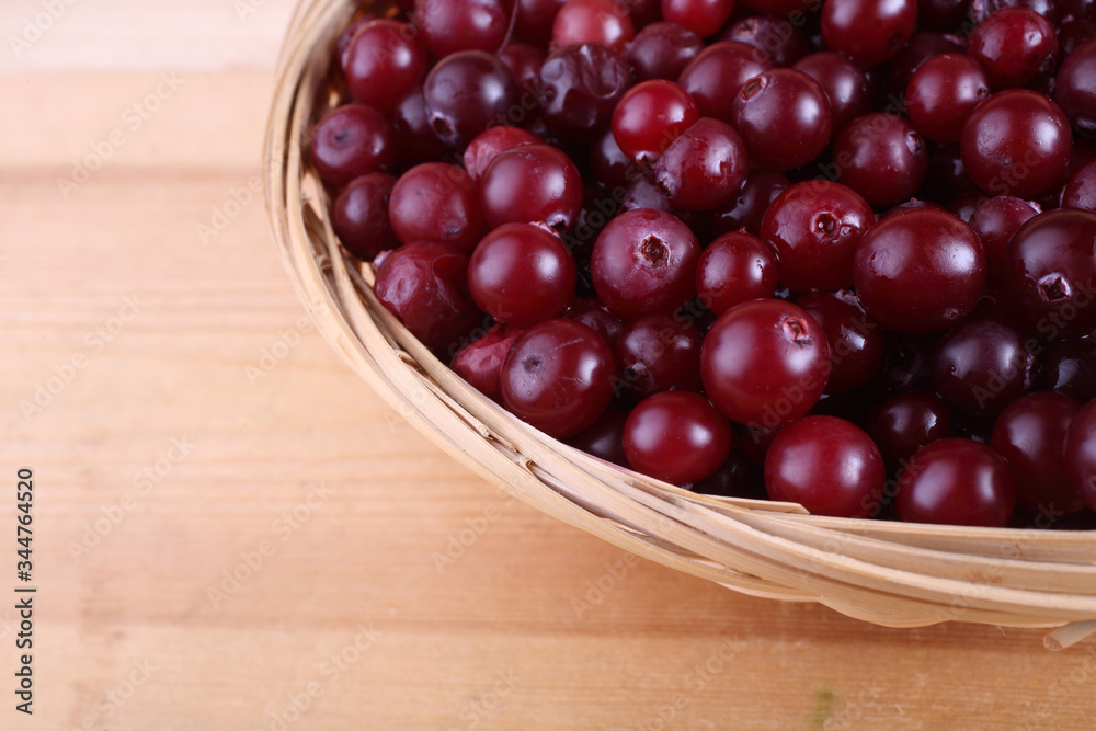 Cranberry on table Cranberry on table