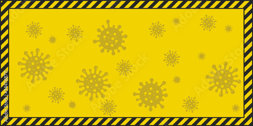 Illustrations concept, stop virus. Vector illustrate.