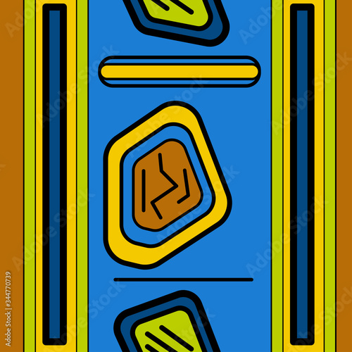 Seamless ethnic background folk african endless pattern
