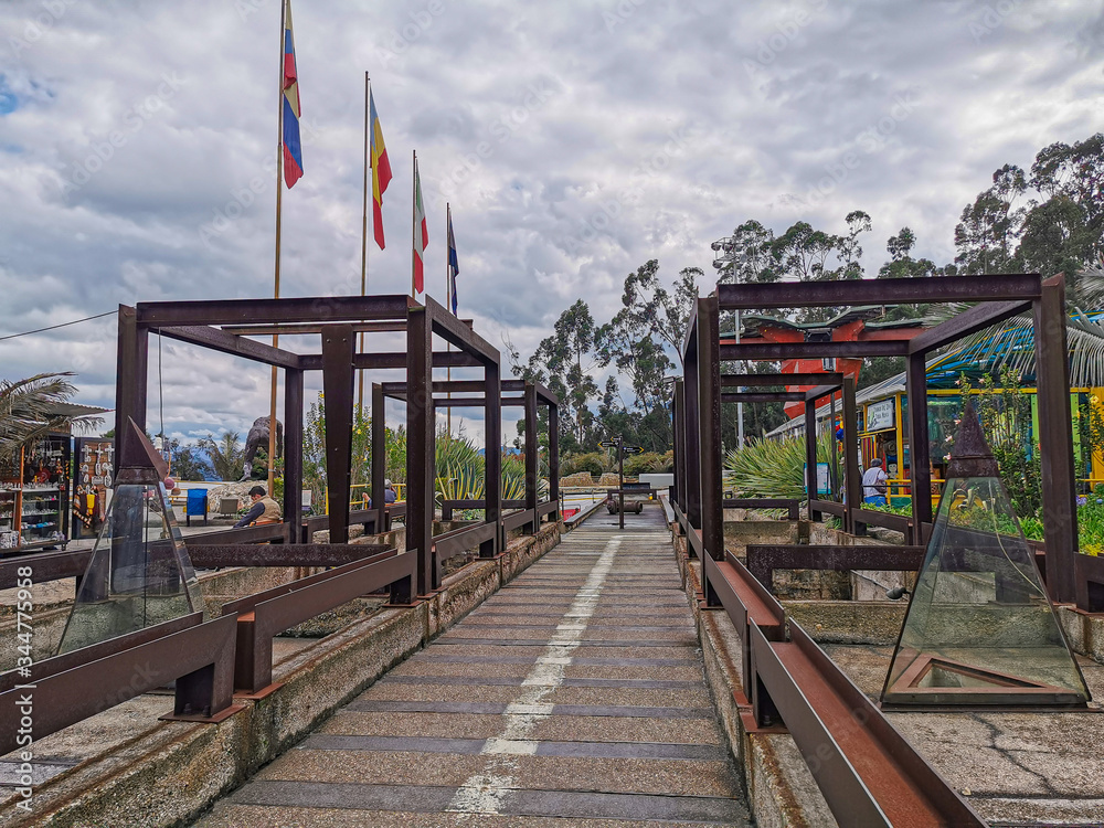 ZIPAQUIRA, COLOMBIA - NOVEMBER 12, 2019: Underground Salt Cathedral Zipaquira built within the tunnels from a mine 200 meters underground. ZIPAQUIRA, COLOMBIA - NOVEMBER 12, 2019: Underground Salt Cathedral Zipaquira built within the tunnels from a mine 200 meters underground.