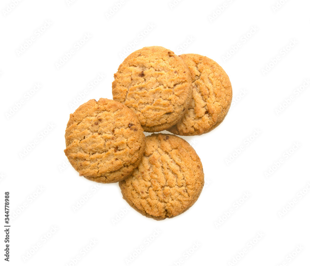 cookies isolated on white background. Sweet biscuits cookies isolated on white background. Sweet biscuits