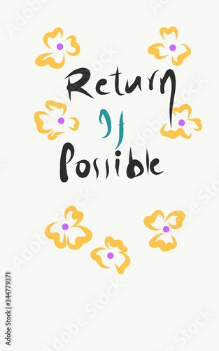  vector illustration of return if possible RIP